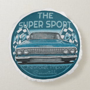 Vintages Chevy Rundes Kissen