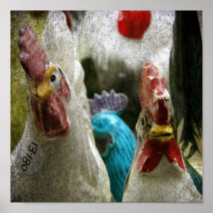 Vintages Chicken Collection Poster