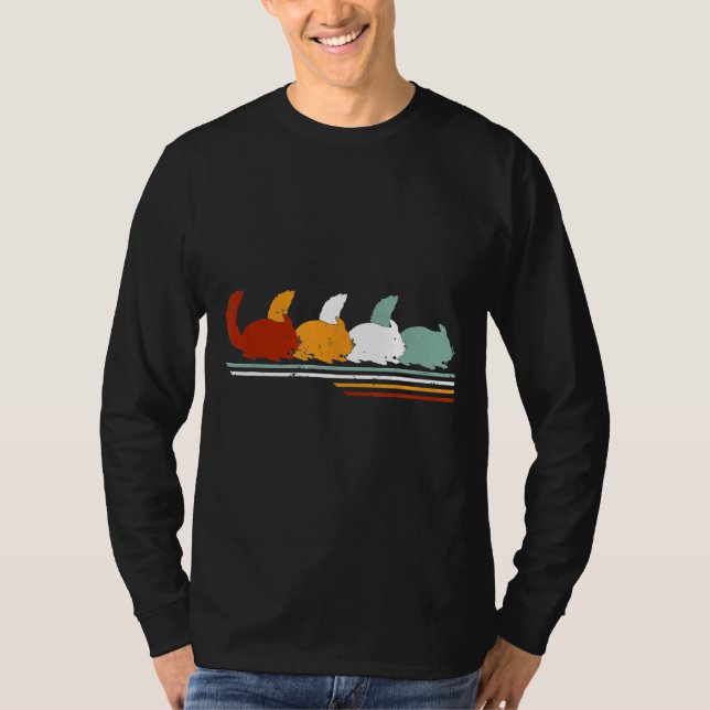 Vintages Chinchilla Tierpark Lover Zookeeper Retro T-Shirt (Vorderseite)