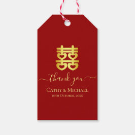 Vintages chinesisches Hochzeitsherz - doppeltes Gl Geschenkanhänger