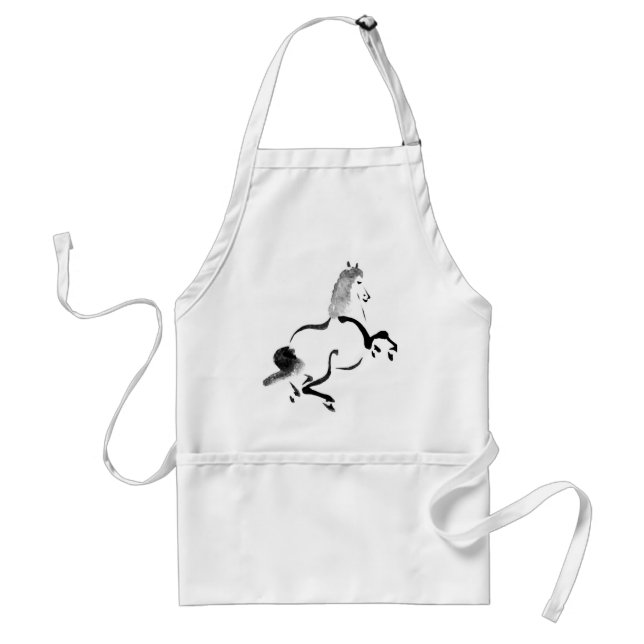 Vintages Chinesisches Pferd Schürze (Vorne)