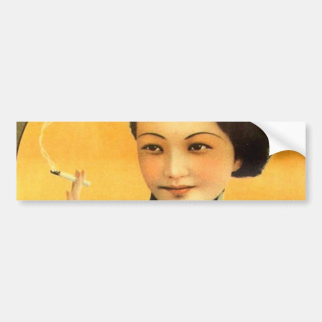 Vintages chinesisches Plakat Autoaufkleber (Vorne)