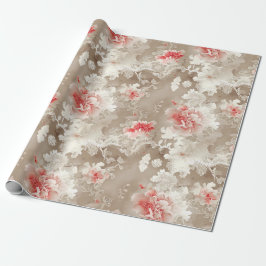 Vintages Chinoiserie, Asiatisch-Blütenweißpink Geschenkpapier