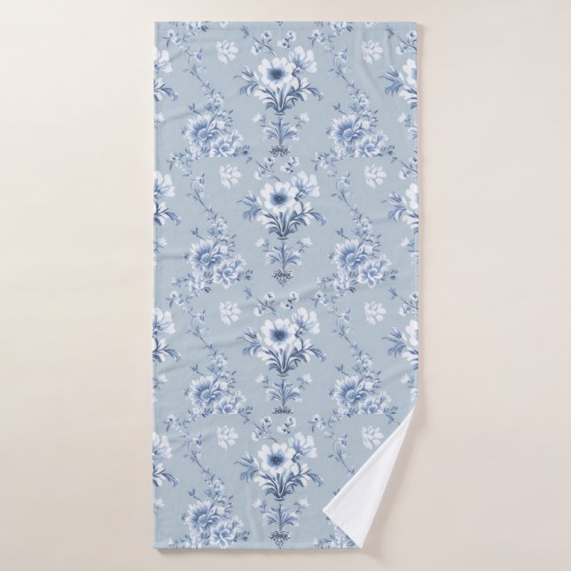 Vintages Chinoiserie Blue Town Badehandtuch (Badehandtuch)