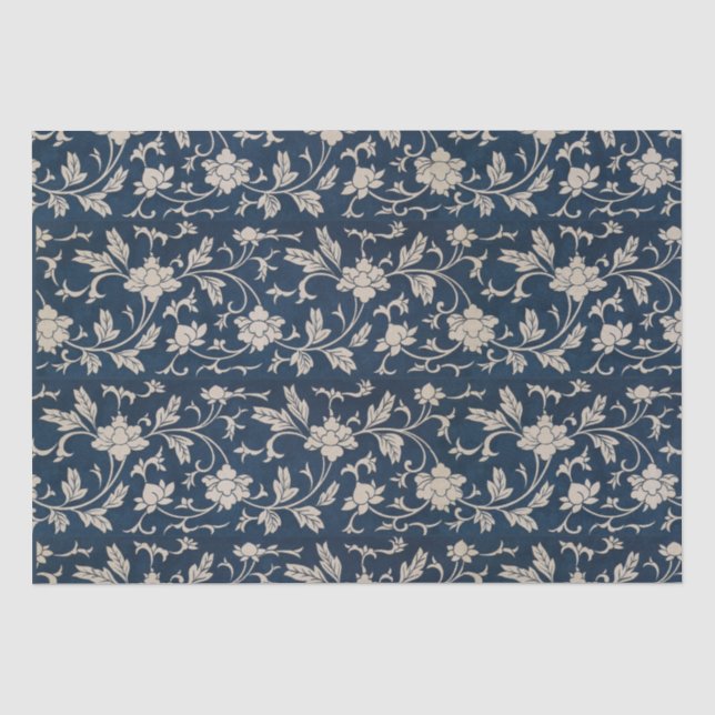 Vintages Chinoiserie Entdeckungsreise Seidenpapier (Vorderseite)