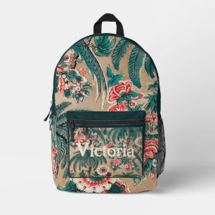 Vintages Chintz Floral Tropical Pattern Bedruckter Rucksack
