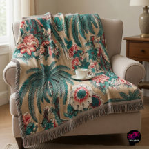 Vintages Chintz Floral Tropical Pattern