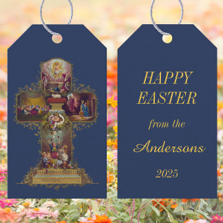 Vintages Christliches Blumenkreuz Jesus glückliche Geschenkanhänger