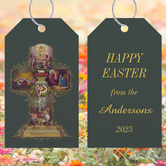 Vintages Christliches Blumenkreuz Jesus glückliche Geschenkanhänger
