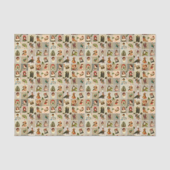 Vintages Christmas10lb Seidenpapier (Vorderseite)