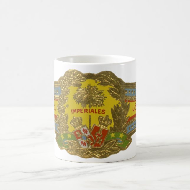 Vintages Cigar Label Kunst, Kultur und Kultur Kaffeetasse (Mittel)