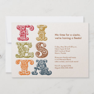Vintages Cinco de Mayo Fiesta Einladung