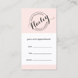 Vintages Circle Briefmarke Logo Rosa Ernennung Terminkarte