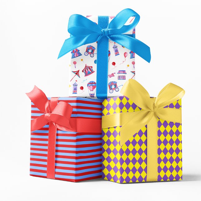 Vintages Circus Geburtstagstrio Nahtloses Papier (Von Creator hochgeladen)