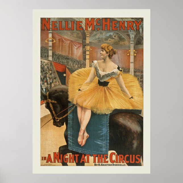 Vintages Circus Night Poster (Vorne)