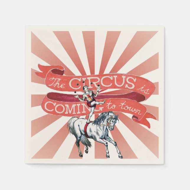Vintages Circus Paper Napkin (50) Serviette (Vorderseite)