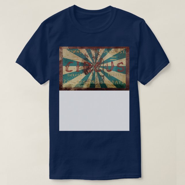 Vintages Circus-Schild T-Shirt (Design vorne)