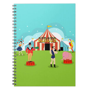 Vintages Circus Spiral Notebook individuell anpass Notizblock