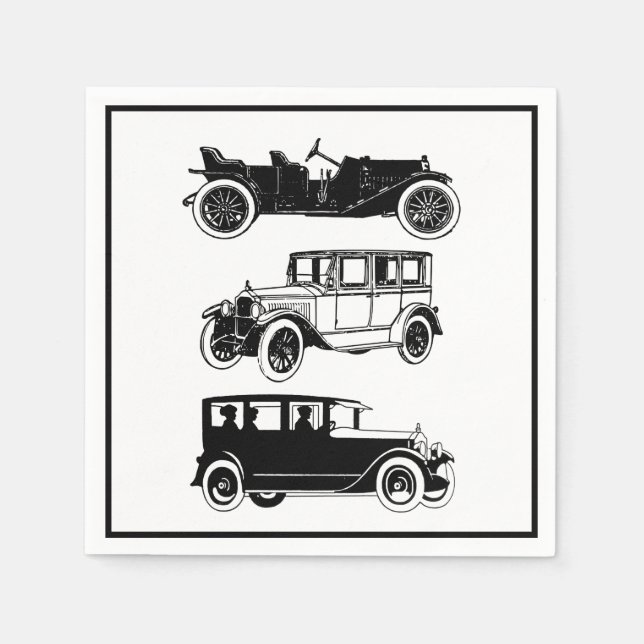 Vintages Classic Car Antique Automobile Retro Part Serviette (Vorderseite)