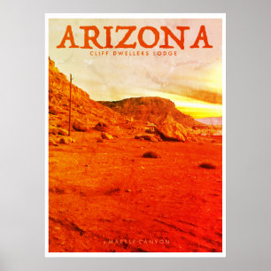 Vintages Cliff Dwellings Lodge Travel Poster