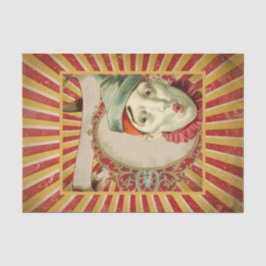 Vintages Clown-Gewebe des Zirkus Seidenpapier
