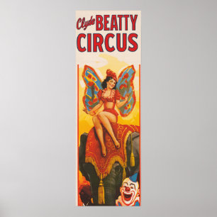 Vintages Clyde Beatty Circus Poster