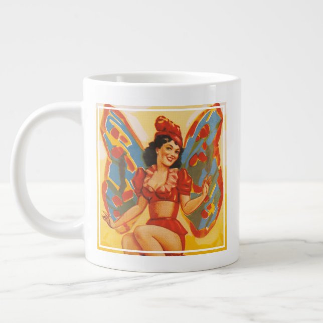 Vintages Clyde Beatty Circus Poster Jumbo-Tasse (Links)