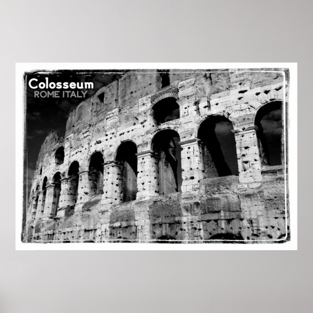 Vintages Colosseum italy Poster (Vorne)