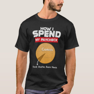 Vintages Comic Buchleser für beschädigtes Shirt