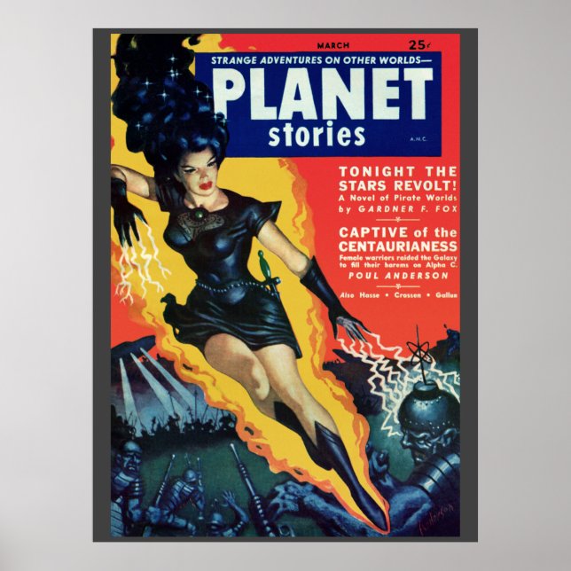 Vintages Comic "Planet Stories" Poster (Vorne)