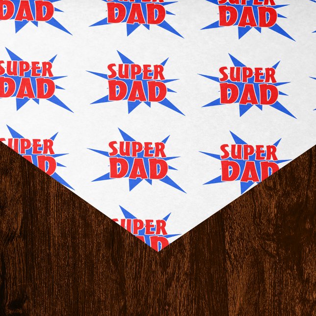 Vintages Comic Super Vater Vatertag Seidenpapier (Von Creator hochgeladen)