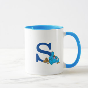 Vintages Cookie Monster Eating Cookies Monogram S Tasse