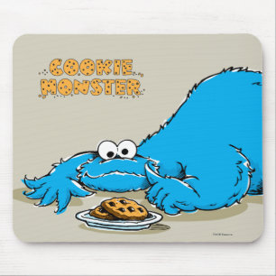 Vintages Cookie Monster Plate Mousepad