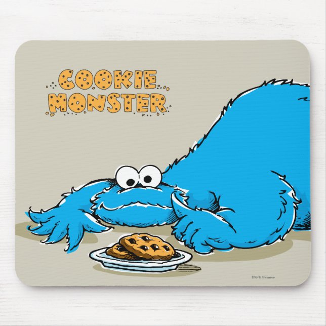 Vintages Cookie Monster Plate Mousepad (Vorne)