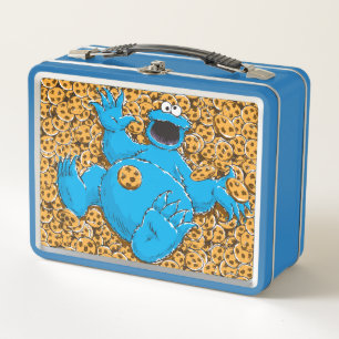 Vintages Cookie-Monster und Cookies Metall Brotdose