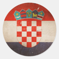Vintages Cooles Grungy Croatia Flaggendesign