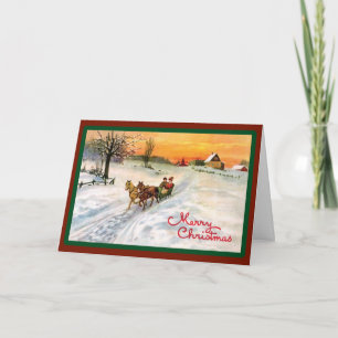 Vintages Country Sleigh Rive - Eine Karte