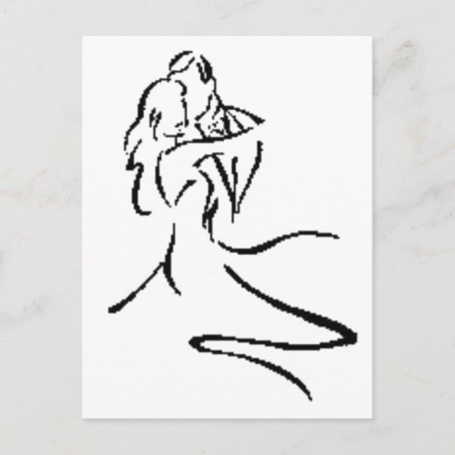 Vintages Couple Dancing Postkarte (Vorderseite)