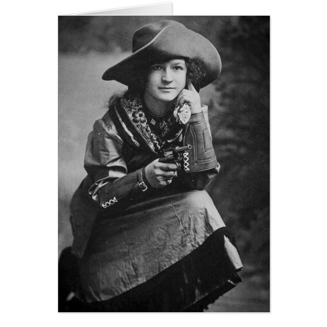 Vintages Cowgirl, das mit ihrem sechs tireur (Vorne)