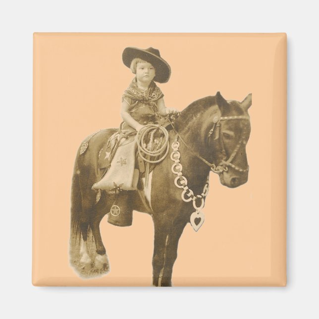 VINTAGES COWGIRL MAGNET (Vorne)