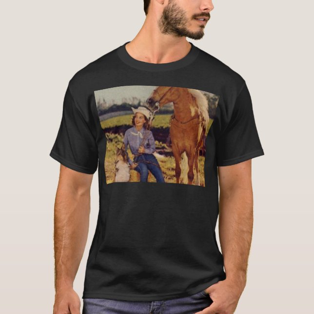 Vintages Cowgirl T-Shirt (Vorderseite)