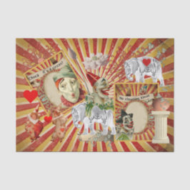 Vintages CrazyCircus Clownpapier Seidenpapier
