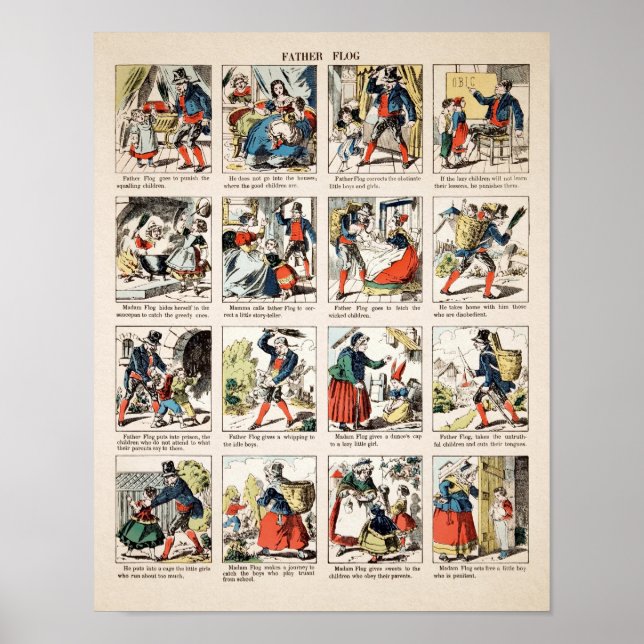 Vintages Creepy Father Flog Poster (Vorne)