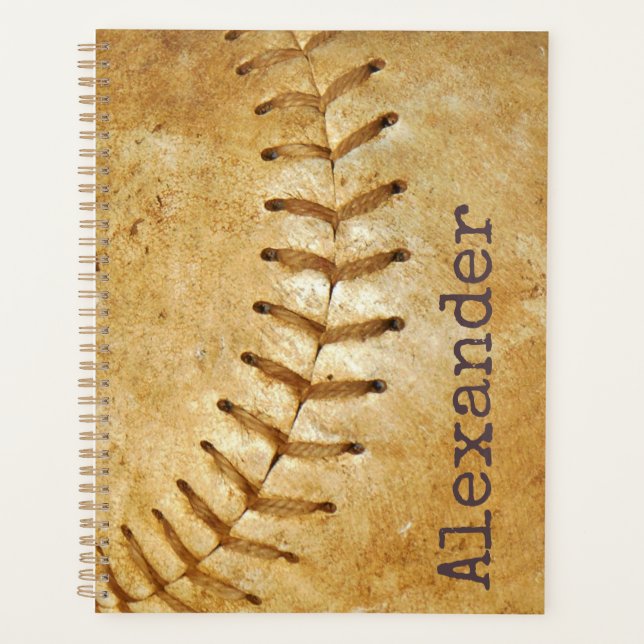 Vintages Cremesportbaseball Planer (Vorderseite)