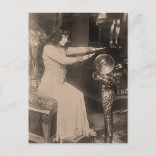 Vintages Crystal Ball Fortune Teller-Foto von 1920 Postkarte