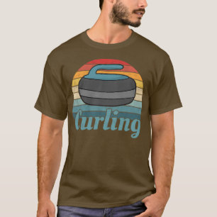 Vintages Curling-Stick Shooter-Retro T-Shirt