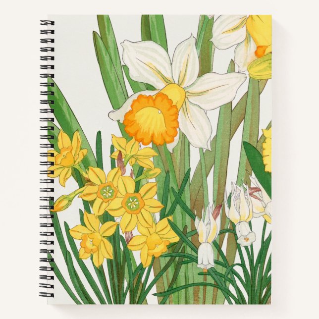 Vintages Daffodil Bullet Journal Notizbuch (Vorderseite)