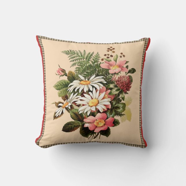 Vintages Daisy Bouquet-Kissen Kissen (Vorderseite)
