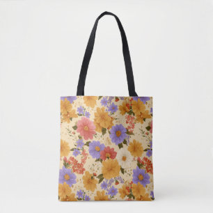 Vintages Daisy Floral Muster (2) Tasche