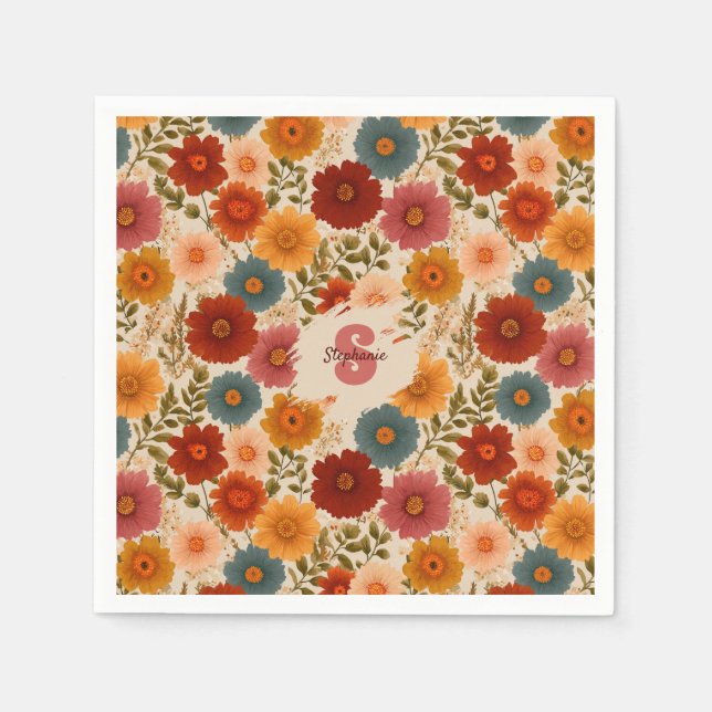 Vintages Daisy-Muster Serviette (Vorderseite)